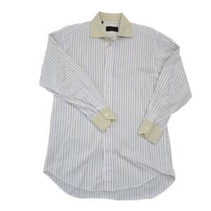 ETRO Milano Men’s Striped Button Up Shirt Sz 39 Italy Designer Luxury Tailored